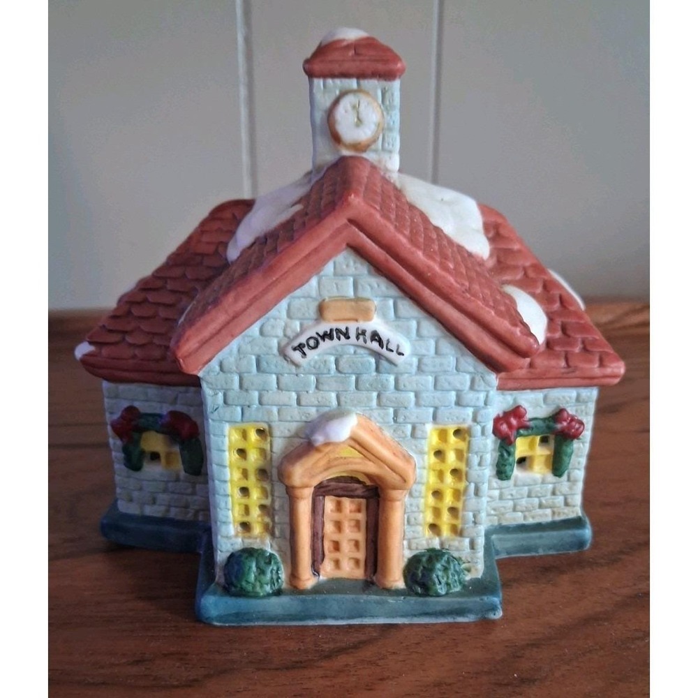 Vtg 1993 Santa's Best Spirit Of America Christmas Town Hall